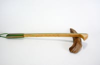 Image 5 of Wooden Backscratcher, Spectraply Wood Green Hornet with Accent wood of Birdseye Maple, Gift for her