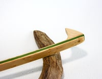 Image 1 of Wooden Backscratcher, Spectraply Wood Green Hornet with Accent wood of Birdseye Maple, Gift for her