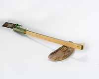 Image 8 of Wooden Backscratcher, Spectraply Wood Green Hornet with Accent wood of Birdseye Maple, Gift for her