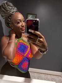 "Bright Stripe" Granny Square Top