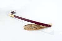 Image 5 of Handcrafted Wooden Backscratcher, Exotic Wood Purple Heart with Maple, Unique Gift for mom