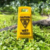 Image 1 of CAUTION WET P**** SIGN