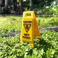 Image 3 of CAUTION WET P**** SIGN