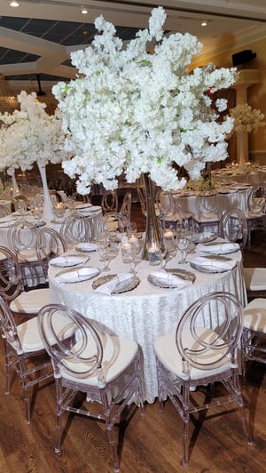 Image of White cherry blossom flowers  centerpieces 100cm  