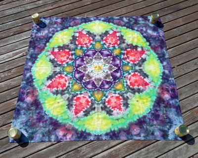 Image of Vibrant Violet Mandala Tapestry