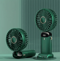 Image 4 of Versatile 5-Speed Mini Fan with LED Display - USB Rechargeable, Indoor/Outdoor