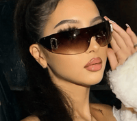 Image 1 of Women's Fashionable Anti-Reflective  Sunglasses - Stylish Rimless Gradient Shades