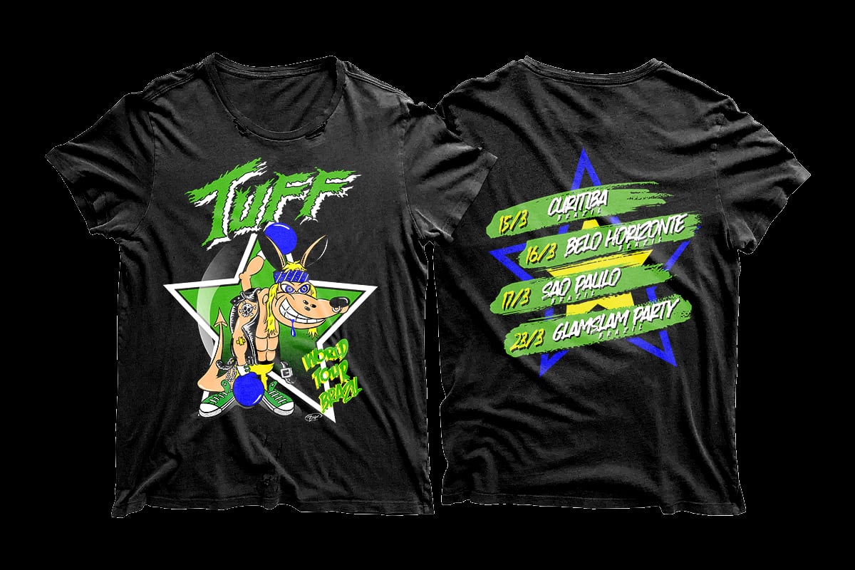 Tuff Brazilian Tour Tee 2024 (front & back print) Small thru X