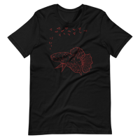 Image of Poly Betta Red&Blk Unisex t-shirt