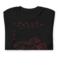 Image of Poly Betta Red&Blk Unisex t-shirt