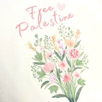 Image 4 of Flower Bouquet 💐 Free Palestine Tote: Flowers for Palestine! #FREEPALESTINE
