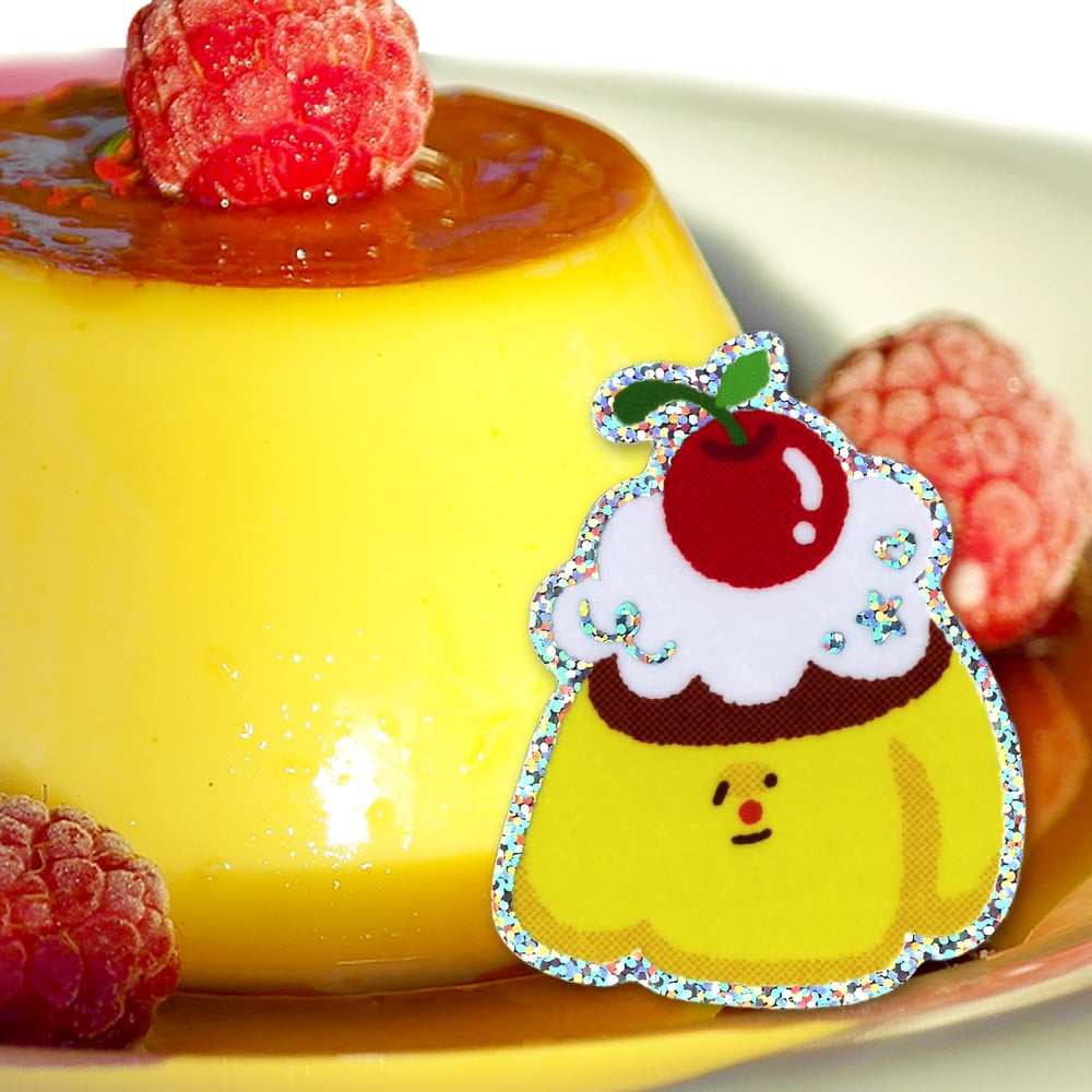 Image of World's Best Pudding Glitter Sticker
