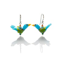 blue bird earrings