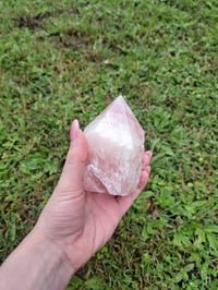 Image 1 of Rose Quartz half polished point