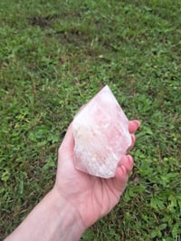 Image 3 of Rose Quartz half polished point