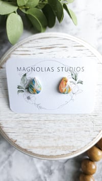 Image 1 of Watercolor Teardrop Studs