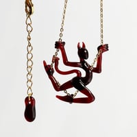 Image 3 of 1.5" Demon Pendant, gold chain