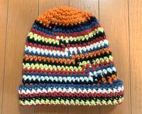 Image 2 of Chamula Monitaly multicolor hand woven merino wool cap hat, made in Mexico