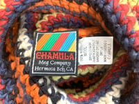 Image 4 of Chamula Monitaly multicolor hand woven merino wool cap hat, made in Mexico