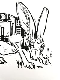 Image 2 of 'giant rabbit' linocut