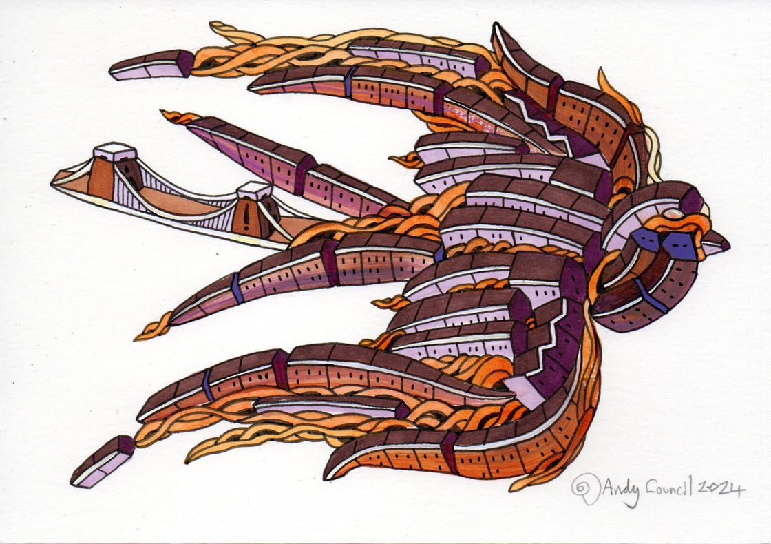 Image of Bristol Swallow - Purple/Brown/Orange