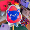 Sticker : "Chat fraise"