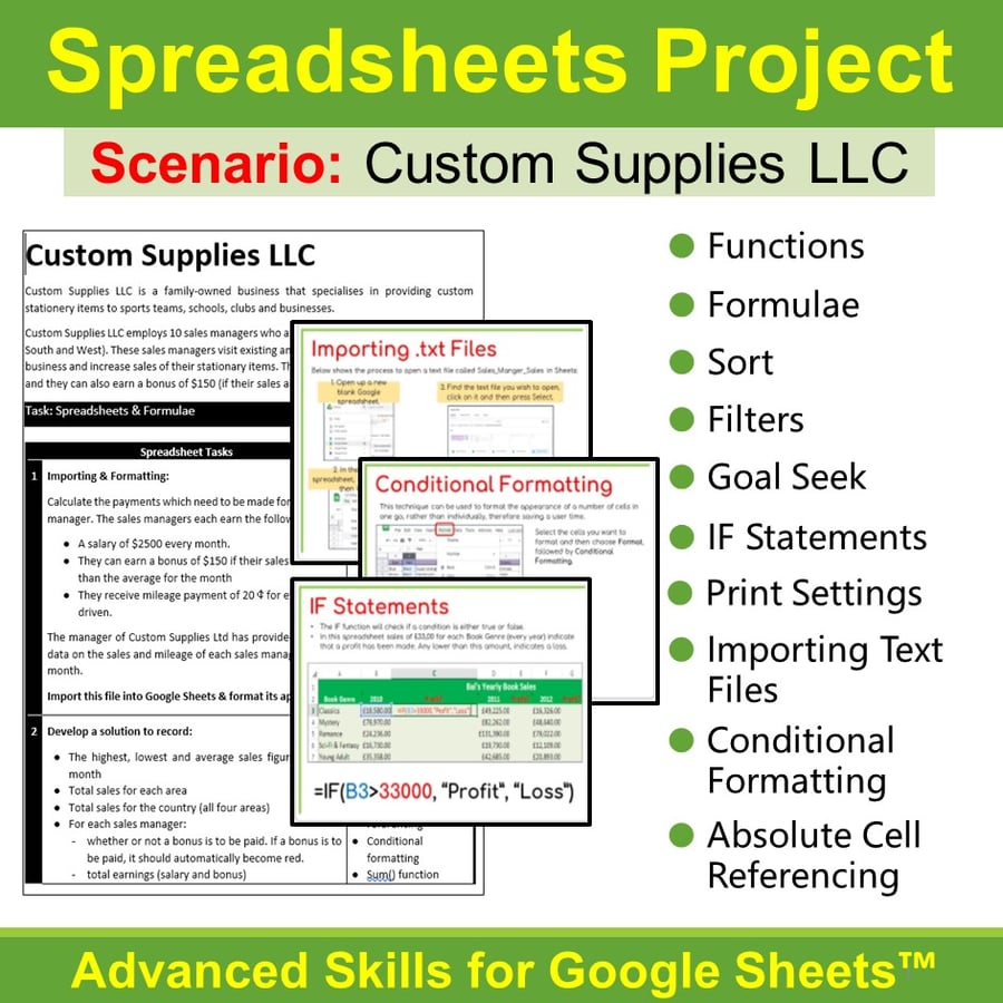 Image of Advanced Level Spreadsheet Projects for Google Sheets The Ultimate Bundle