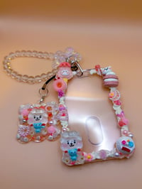 Image 1 of BTS/BT21 RJ/Jin Decoden Photocard Holder Keychain + Phone Charm