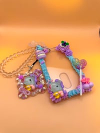 Image 1 of BTS/BT21 Mang/J-Hope Decoden Photocard Holder Keychain + Phone Charm