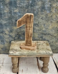 Image 1 of Handmade wooden number 1 brown 