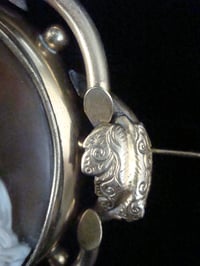 Image 3 of EDWARDIAN HUGE CAMEO LOCKET BROOCH