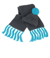 Image 2 of Chunky Knit Hat &amp; Scarf Set