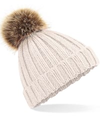 Image 3 of Children's Faux Fur Pom Pom Beanie