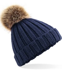 Image 4 of Children's Faux Fur Pom Pom Beanie