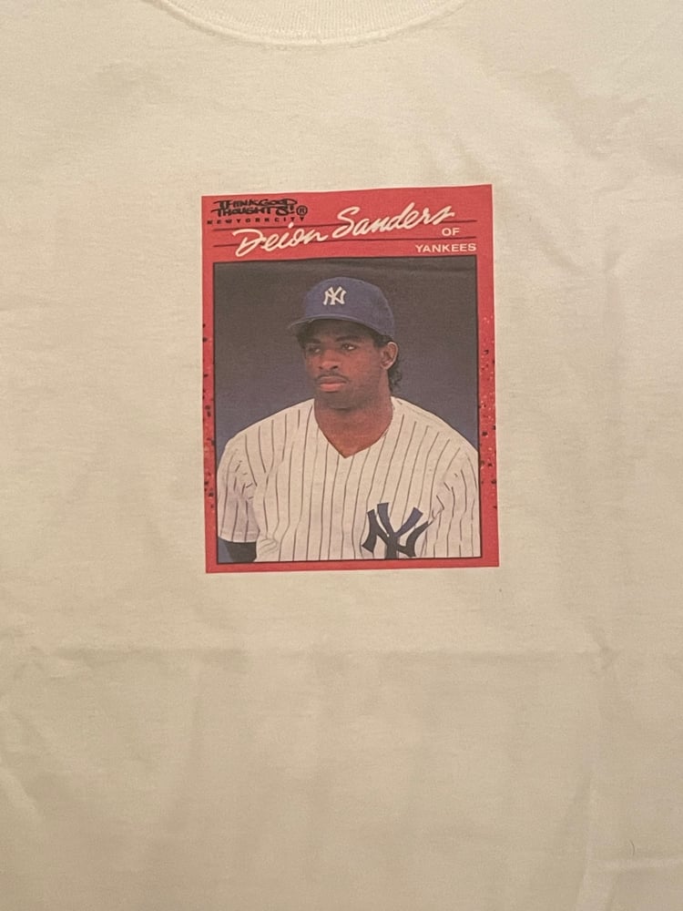 Image of Deion Sanders for New York Yankees Tee - White