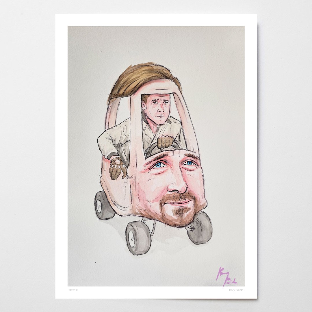 Drive 2 (Ryan Gosling car) signed print | Rory Paints