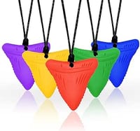 Image 1 of Chew Necklaces - Robot/Rainbow/Shark Tooth