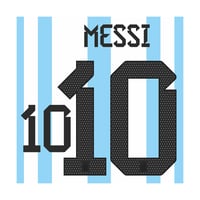 Image 1 of Messi 10 (3 Star Official Player Size Printing) - 2023 Argentina Home