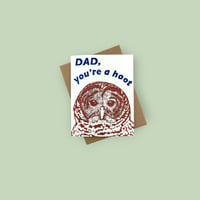 Image 3 of Dad You're A Hoot Linocut Card