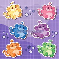 Colorful Monkey Sticker Pack