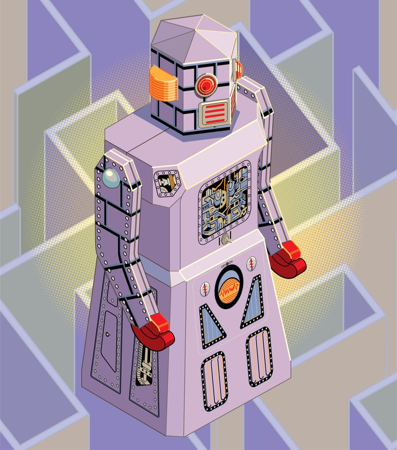 Image of Nonstop Robot, Masaduya, 1950s Isometric Study No. 16