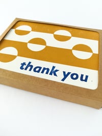 Image 3 of Thank You Pattern Linocut Card