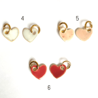 Image 2 of Boucles d'Oreilles Cœur en Céramique