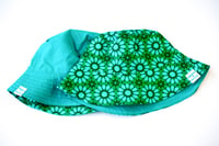 Teal and Green Floral Bucket Hat 