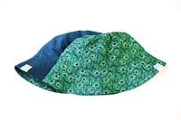 Dark Blue and Green Floral Bucket Hat 