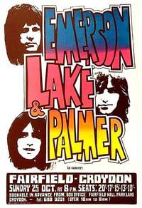 Emerson, Lake & Palmer 1970 Concert Poster 13"x19"