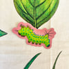 Vaporwave Pink Spirit Moth Caterpillar Sticker