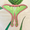 Vaporwave Pink Spirit Moth Female Sticker