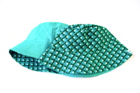 Teal and Matrix-y Bucket Hat