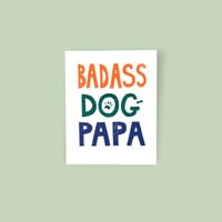Image 5 of Badass Dog Papa Original Linocut